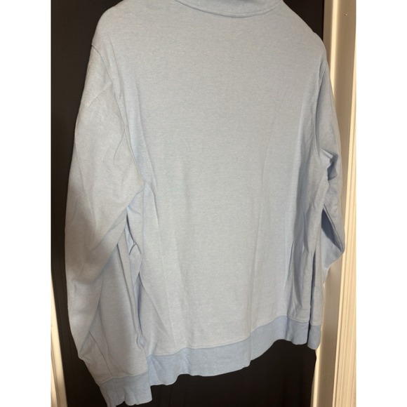 Brooks Brothers Mens L Sky Blue 1/2 Half Zip St Andrews Links Golf Performance - Picture 9 of 10